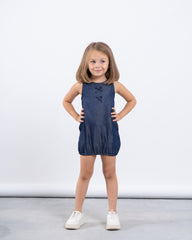 Sleeveless Bow Detail Puffball Dress