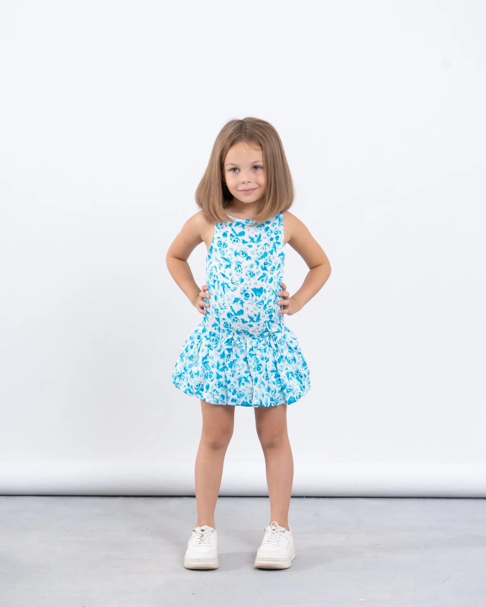 Floral Drop Waist Puffball Dress - Venti