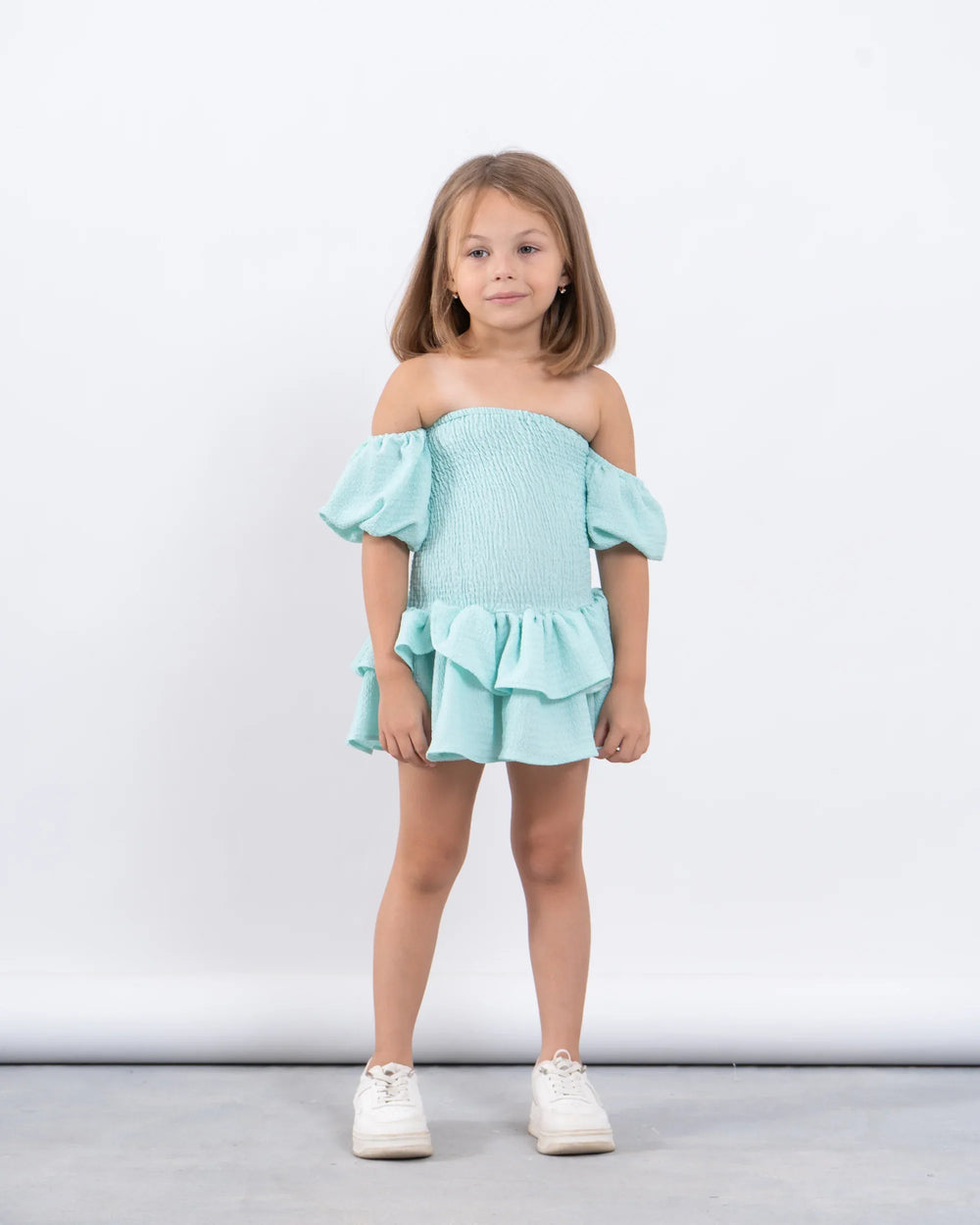 Smocked Off-Shoulder Dress - Venti