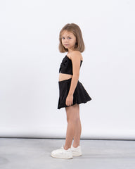 Pleated Skort With Side Bows