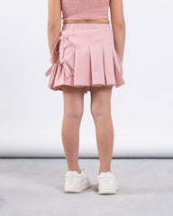 Pleated Skort With Side Bows