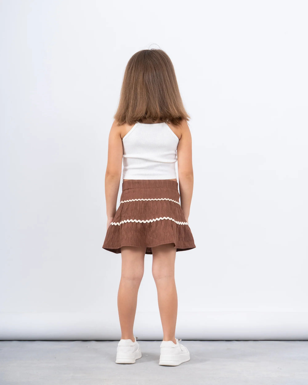 Embroidered Wave Mini Skirt - Venti