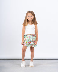 Floral Tiered Ruffle Skirt