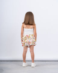 Floral Tiered Ruffle Skirt