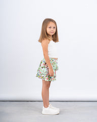 Floral Tiered Ruffle Skirt