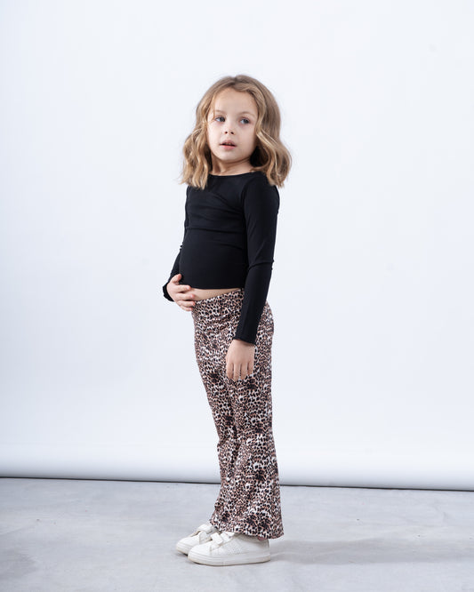 Leopard Print Flare Pants