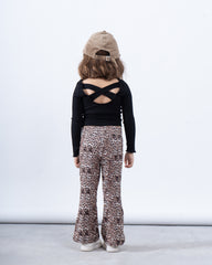 Leopard Print Flare Pants