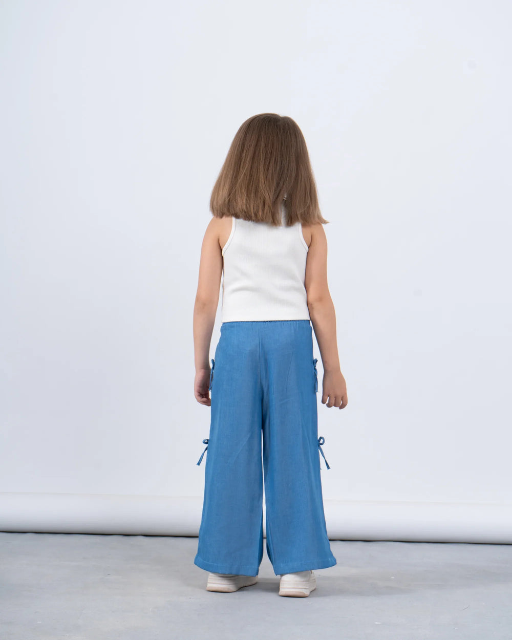 Side Bow Tie Pants With Slit - Venti