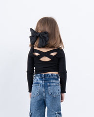 Cross-Back Ribbed Top