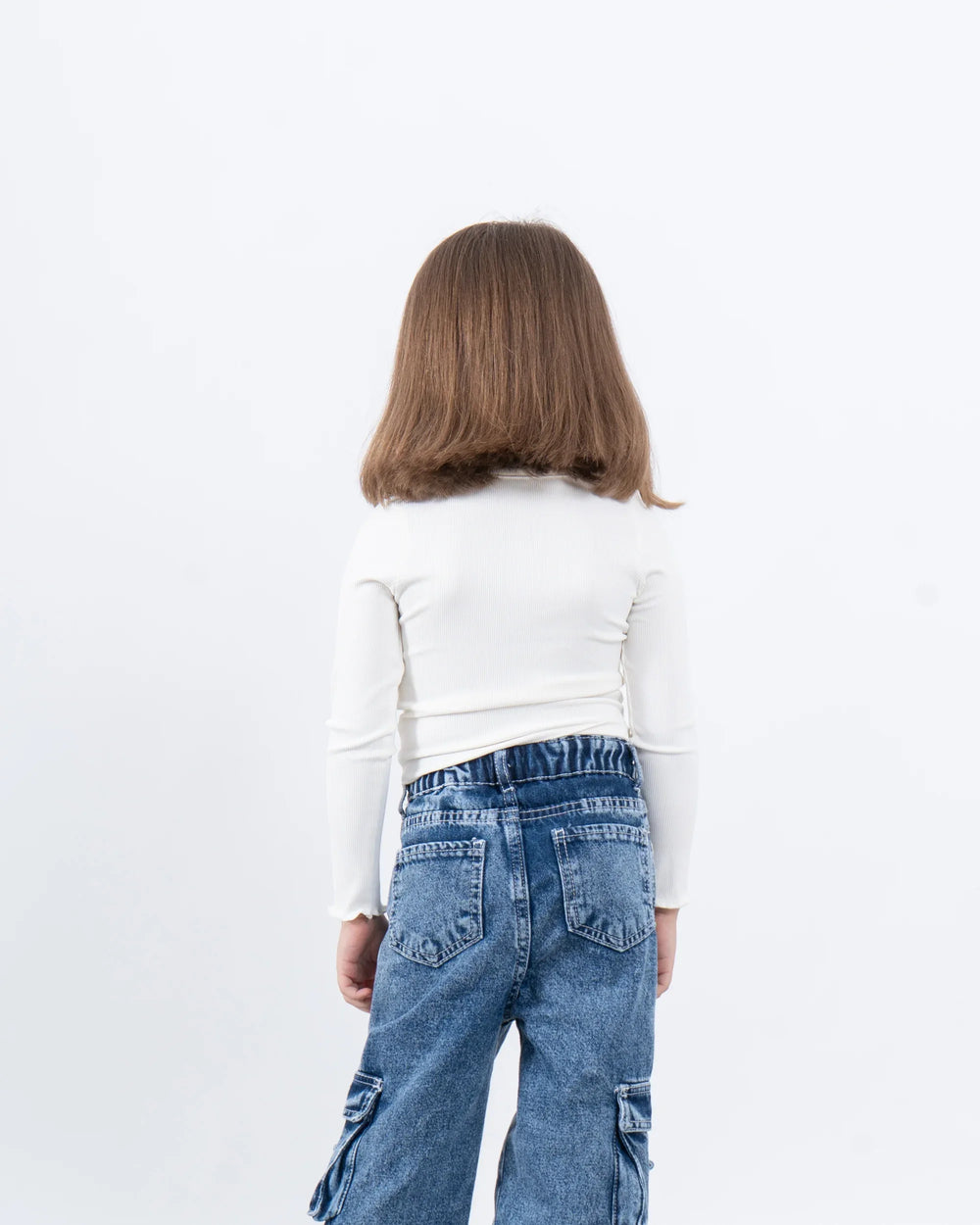 Long Sleeve Ribbed Top With Details - Venti