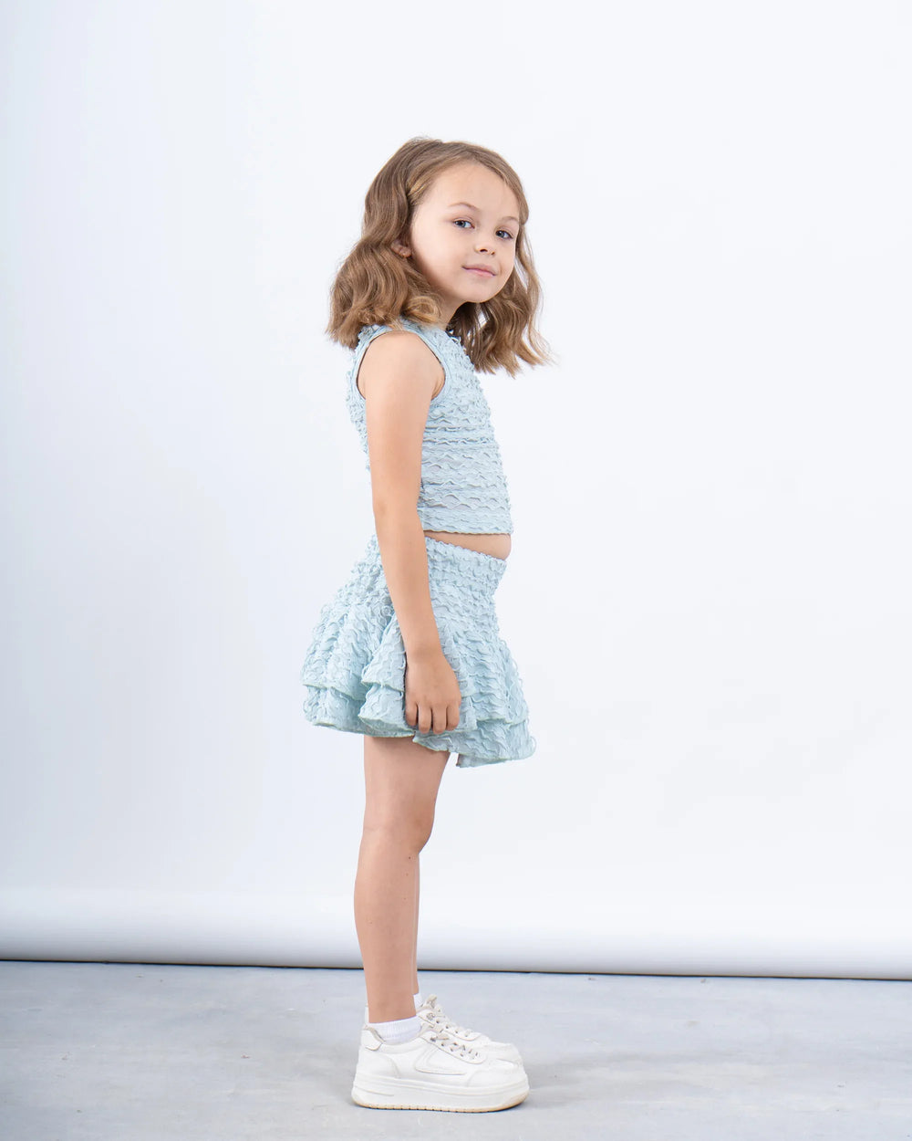 Textured Sleeveless Crop Top - Venti