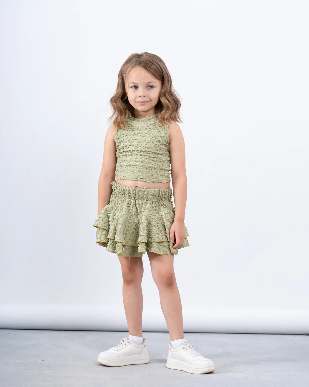 Textured Sleeveless Crop Top - Venti