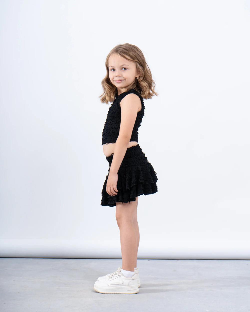 Textured Sleeveless Crop Top - Venti