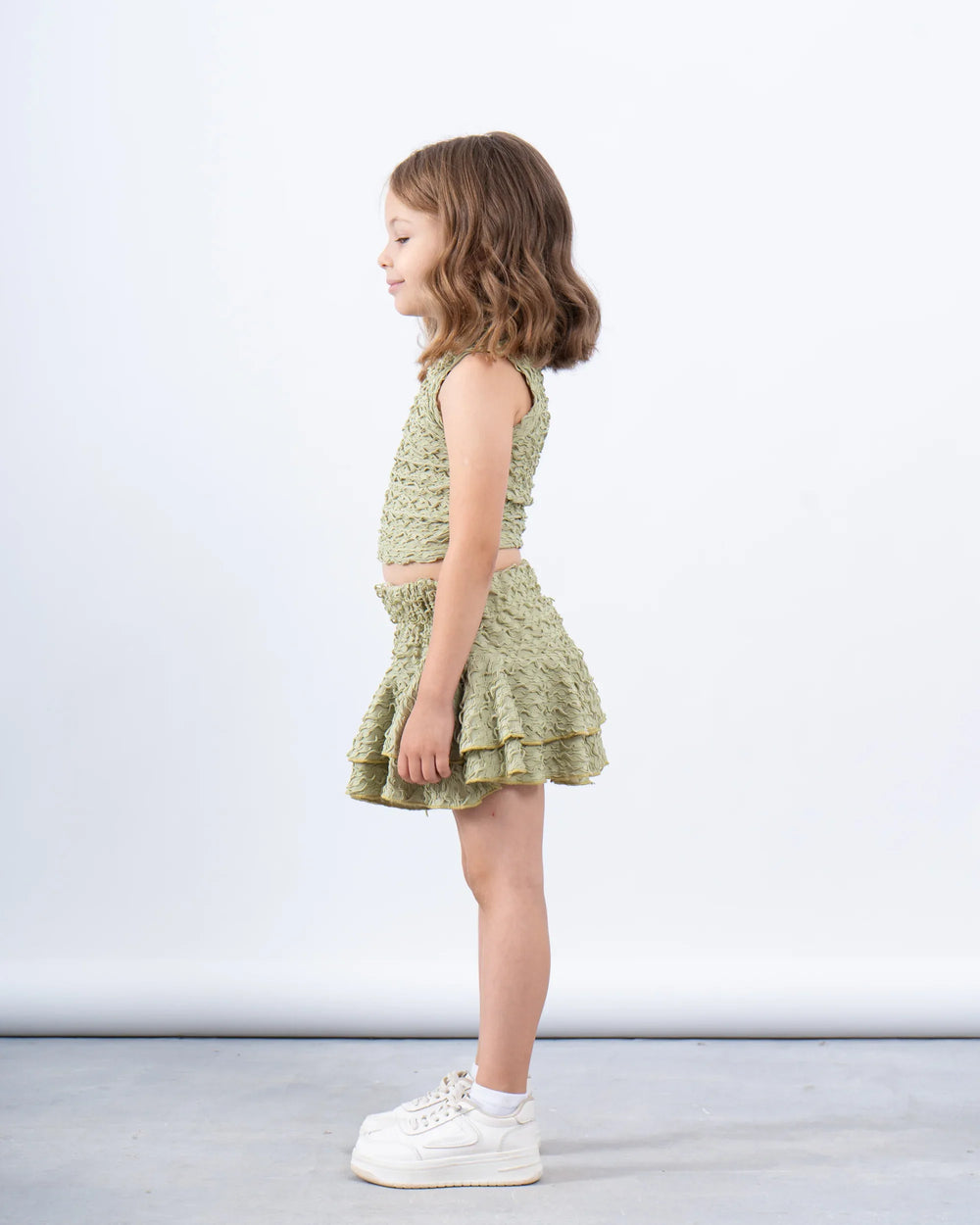 Textured Sleeveless Crop Top - Venti