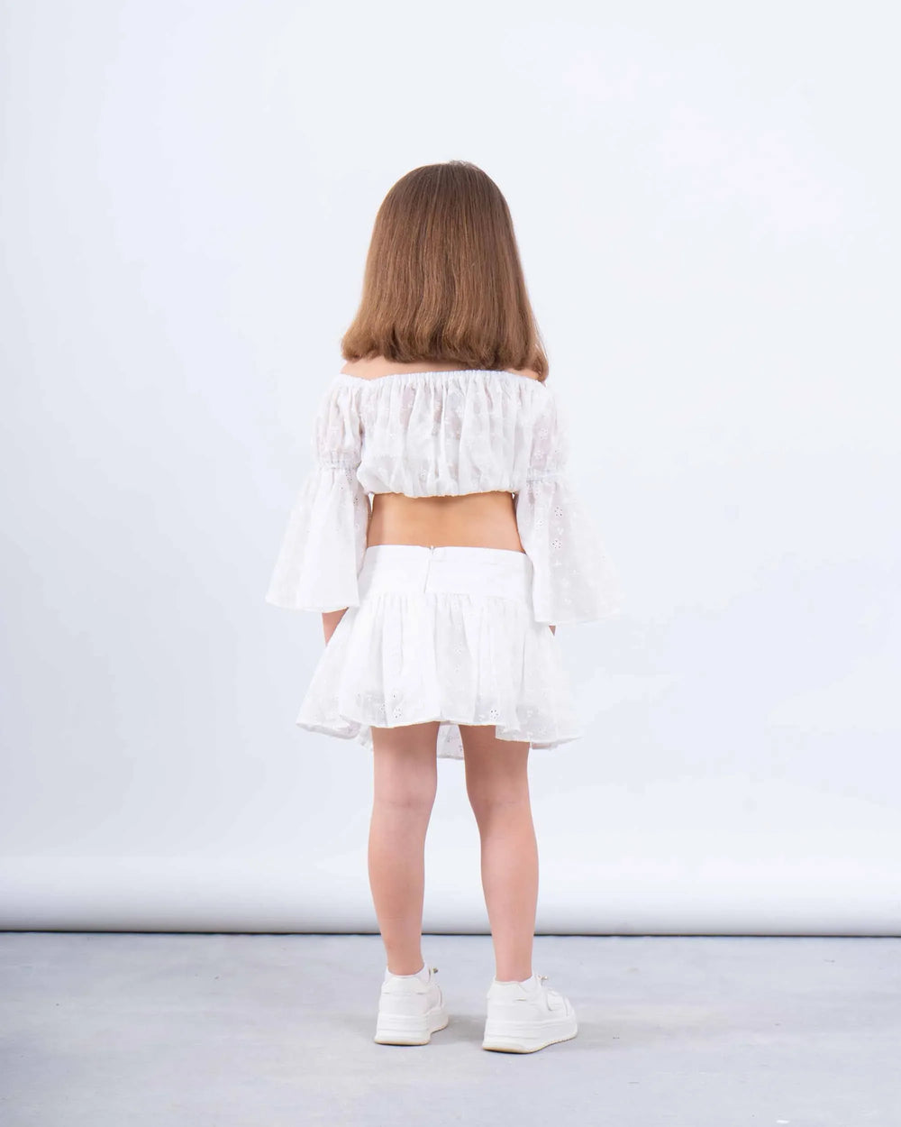 Embroidered Off-Shoulder Crop Top - Venti