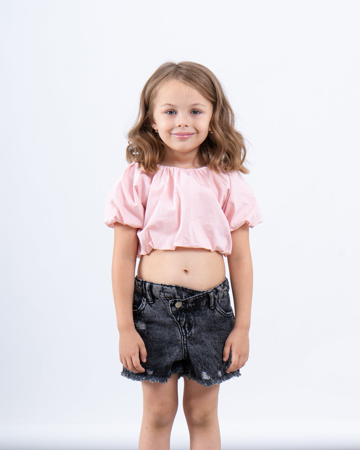 Puff Sleeve Cropped Top