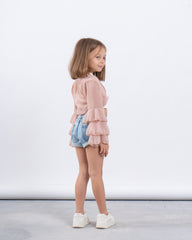 Ruffle Wrap Top
