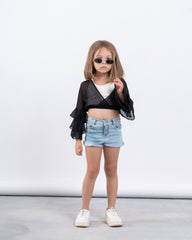 Ruffle Wrap Top