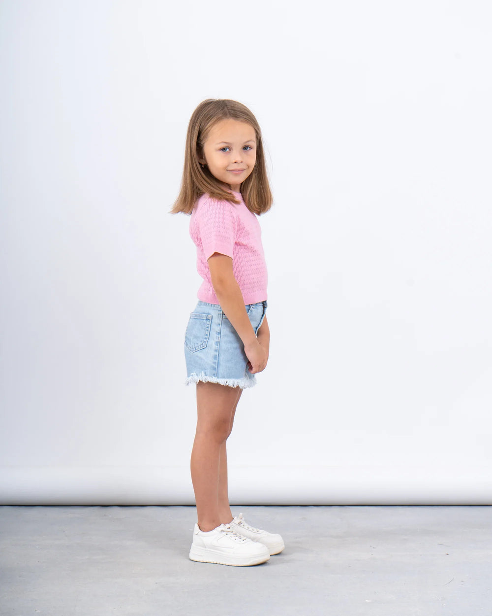 Textured Knit Short-Sleeve Top - Venti