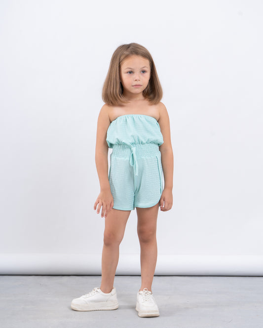 Strapless Textured Jumpsuit