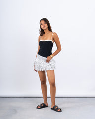Ruffled Polka Dot Mini Skirt