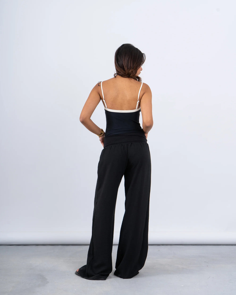 High-Waist Linen Wide-Leg Pants - Venti