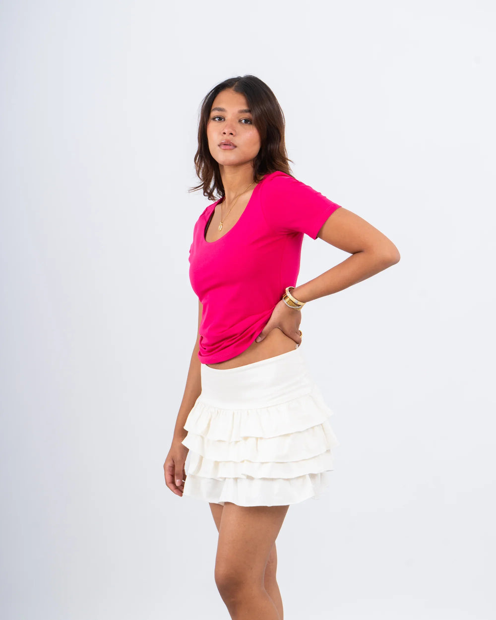 Scoop Neck Fitted Tee - Venti