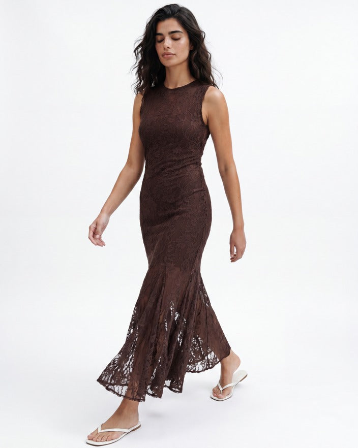 Women lace maxi dress