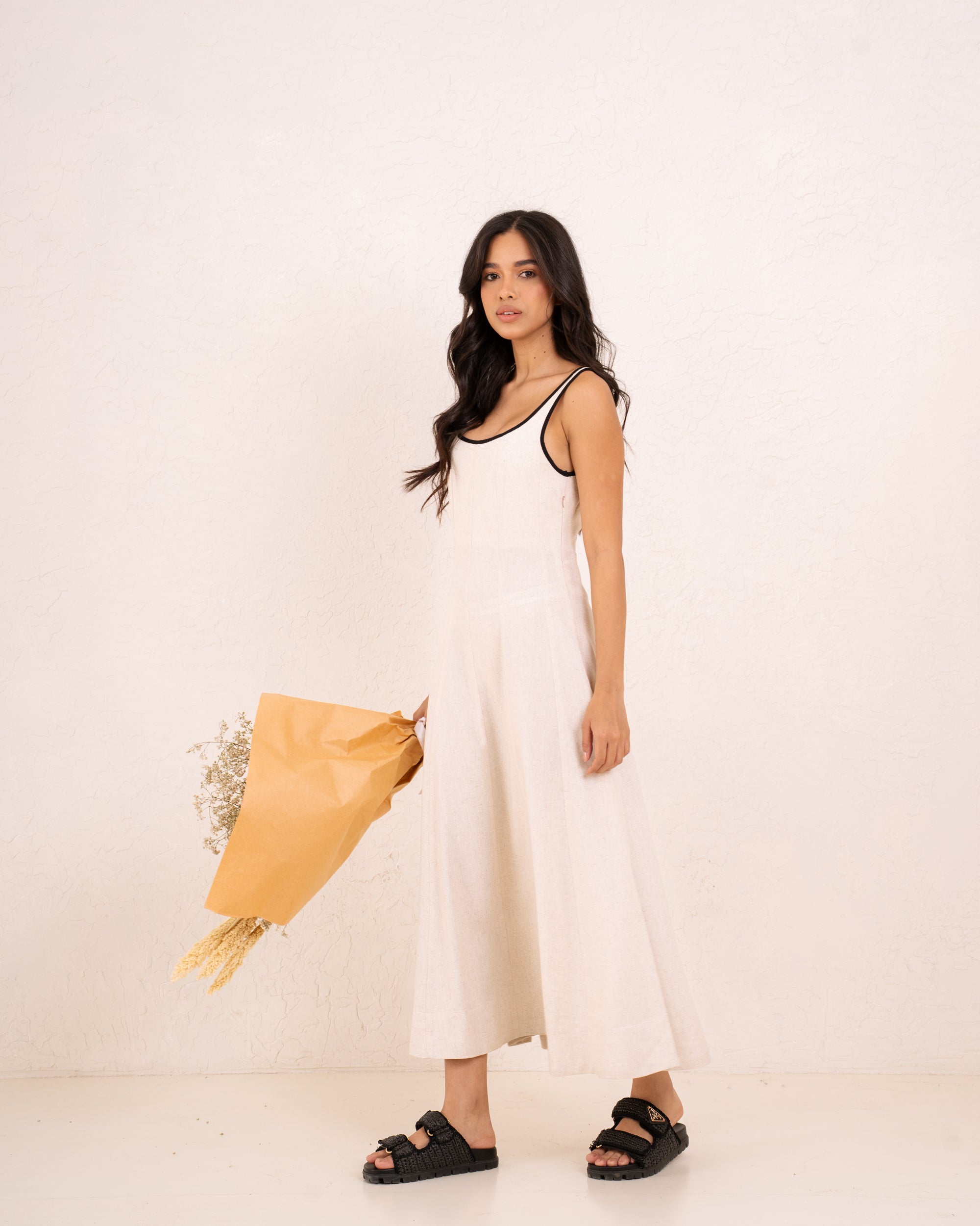 Women linen contrast