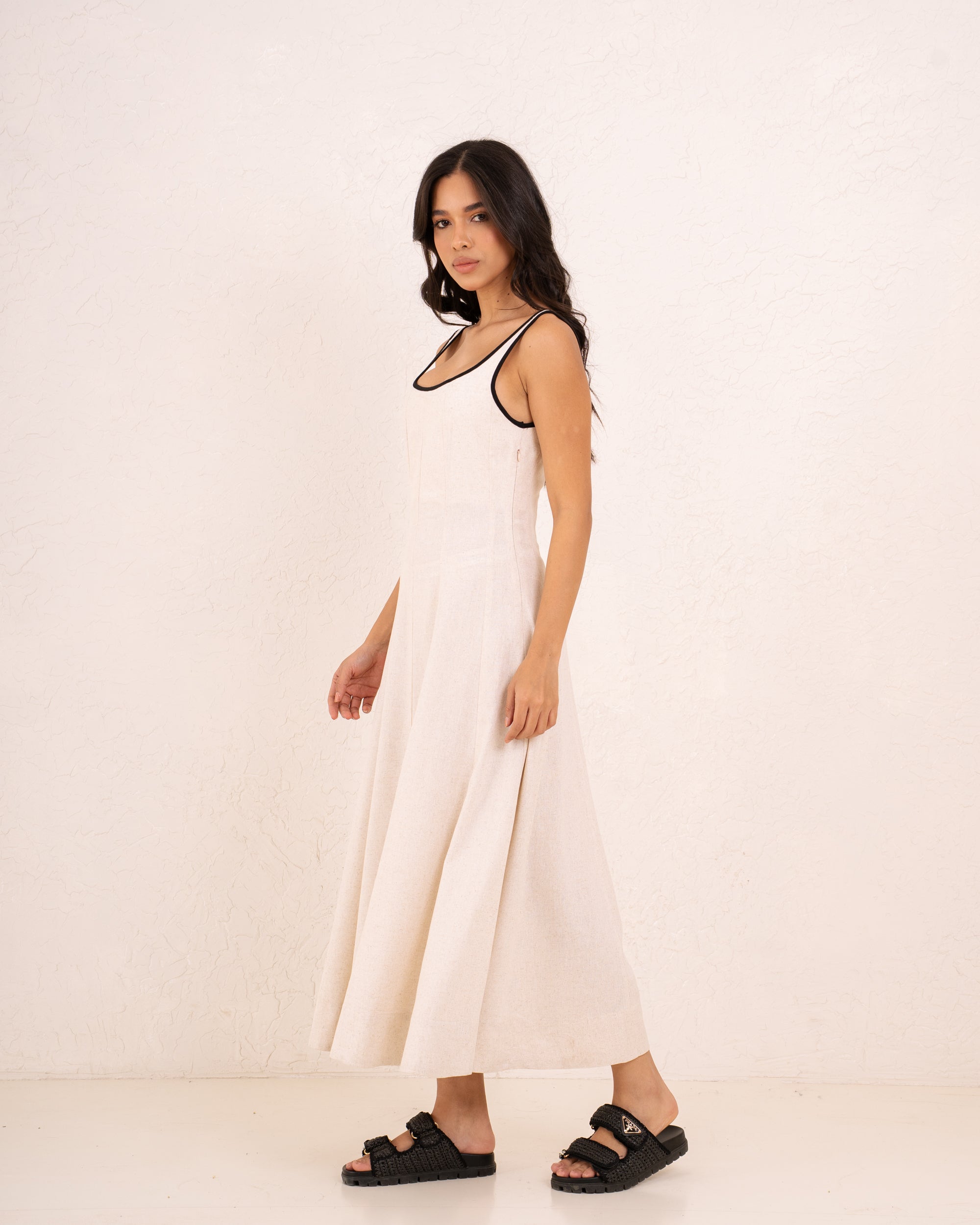 Women linen contrast