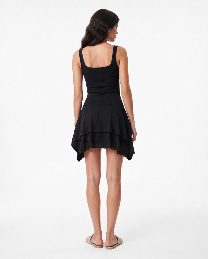 Women's Ribbed High-Low Dress