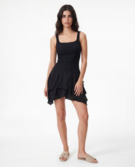 Women's Ribbed High-Low Dress