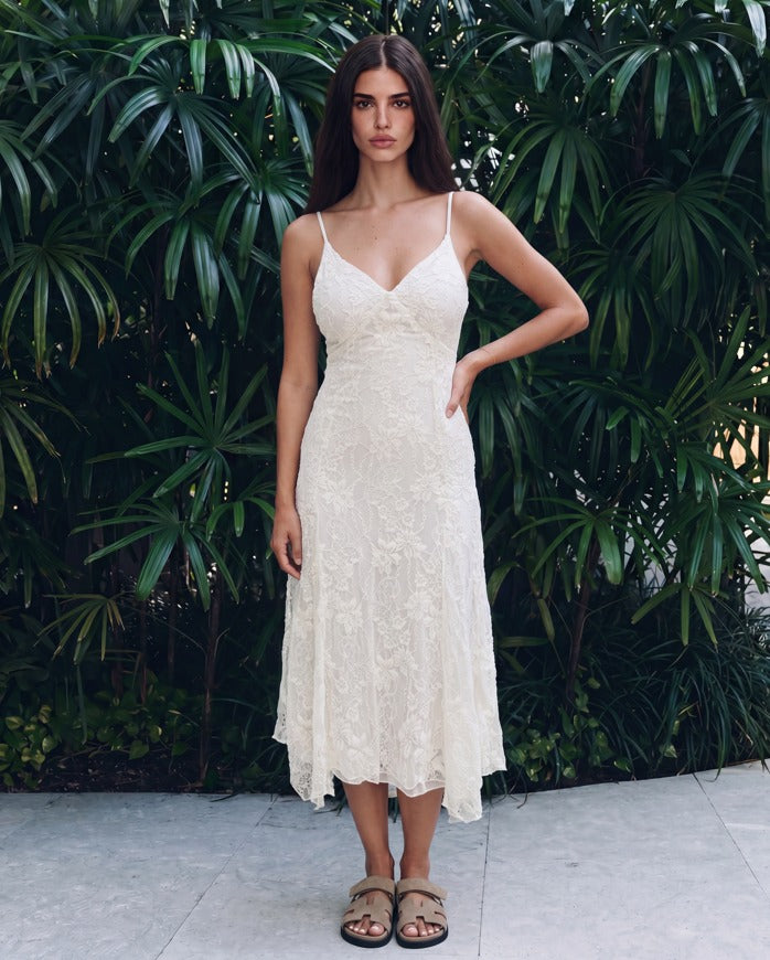 Women high low lace dress
