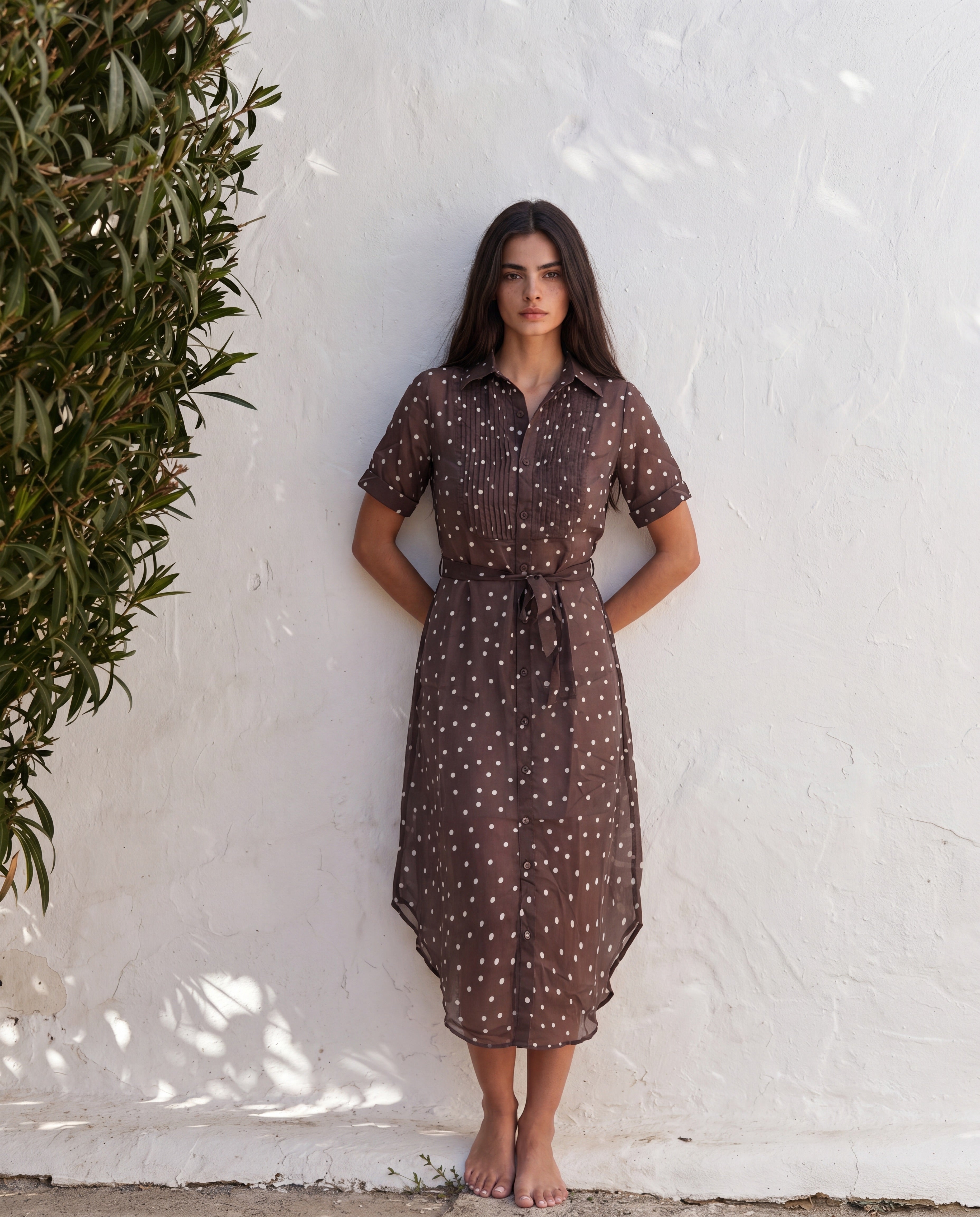 Women Polka Long Shirt