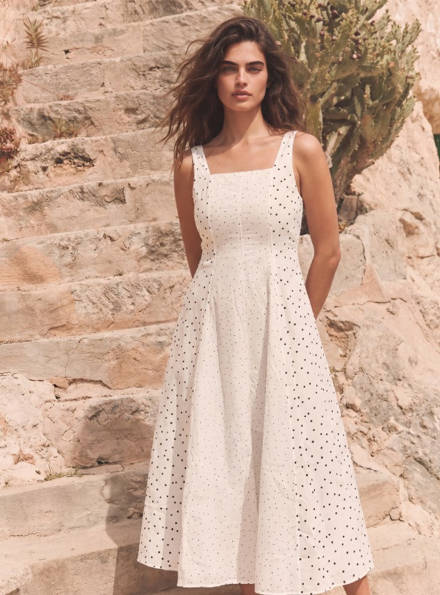 Women panels polka dress