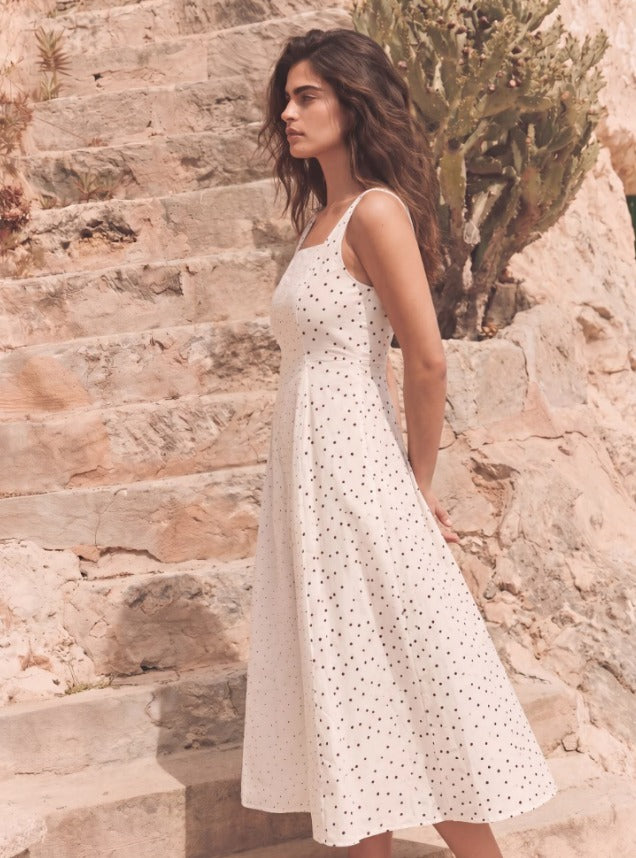 Women panels polka dress