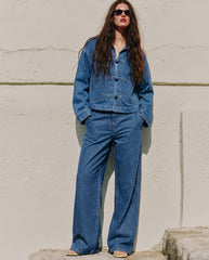 Women sparkled denim