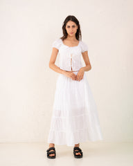 Women maxi layers detailed Skirt