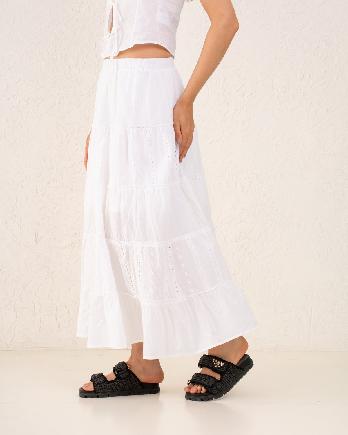 Women maxi layers detailed Skirt