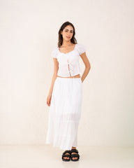 Women maxi layers detailed Skirt