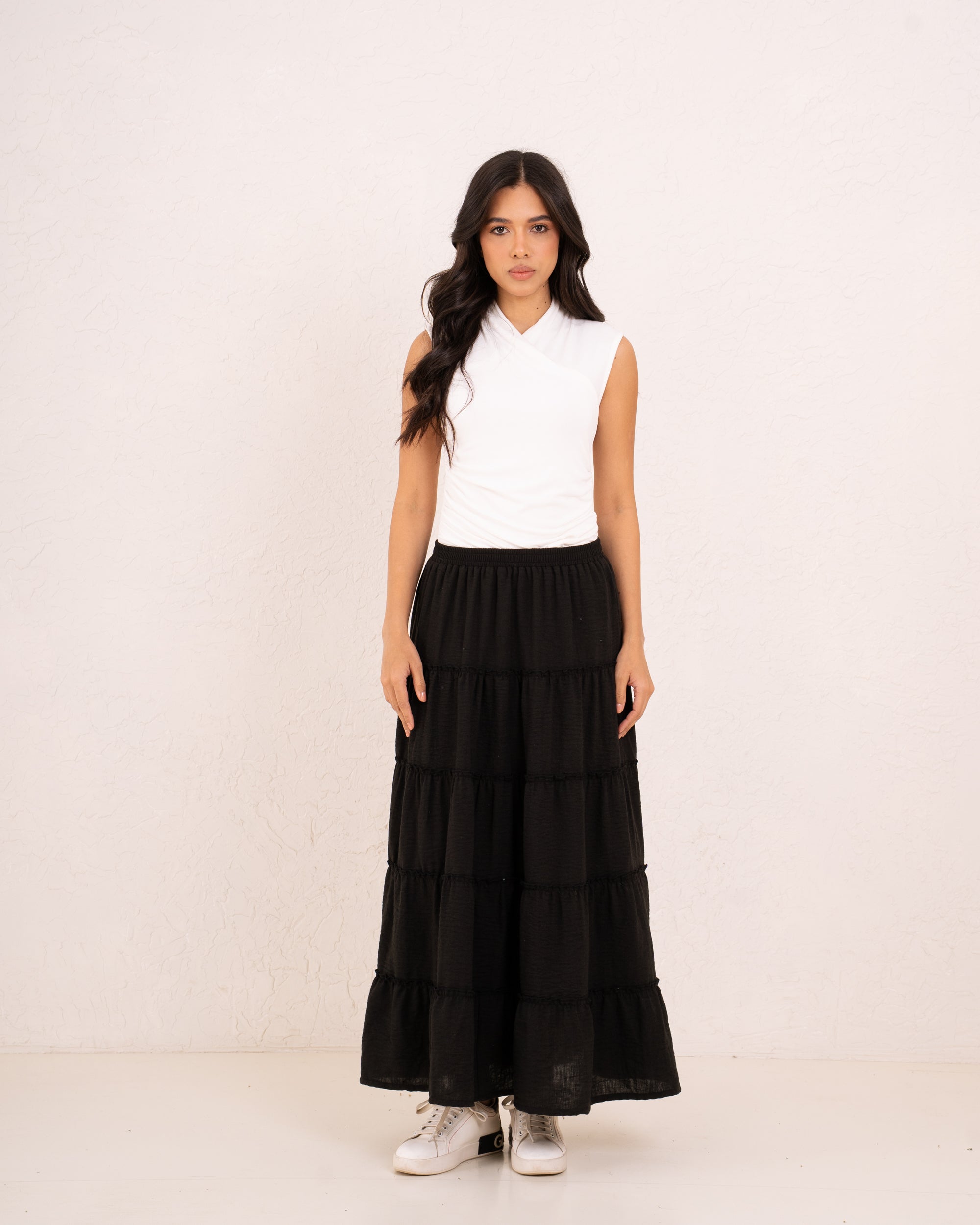 Women maxi layers skirt