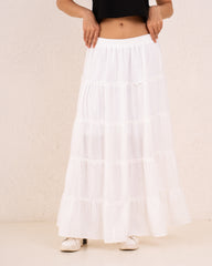 Women maxi layers skirt