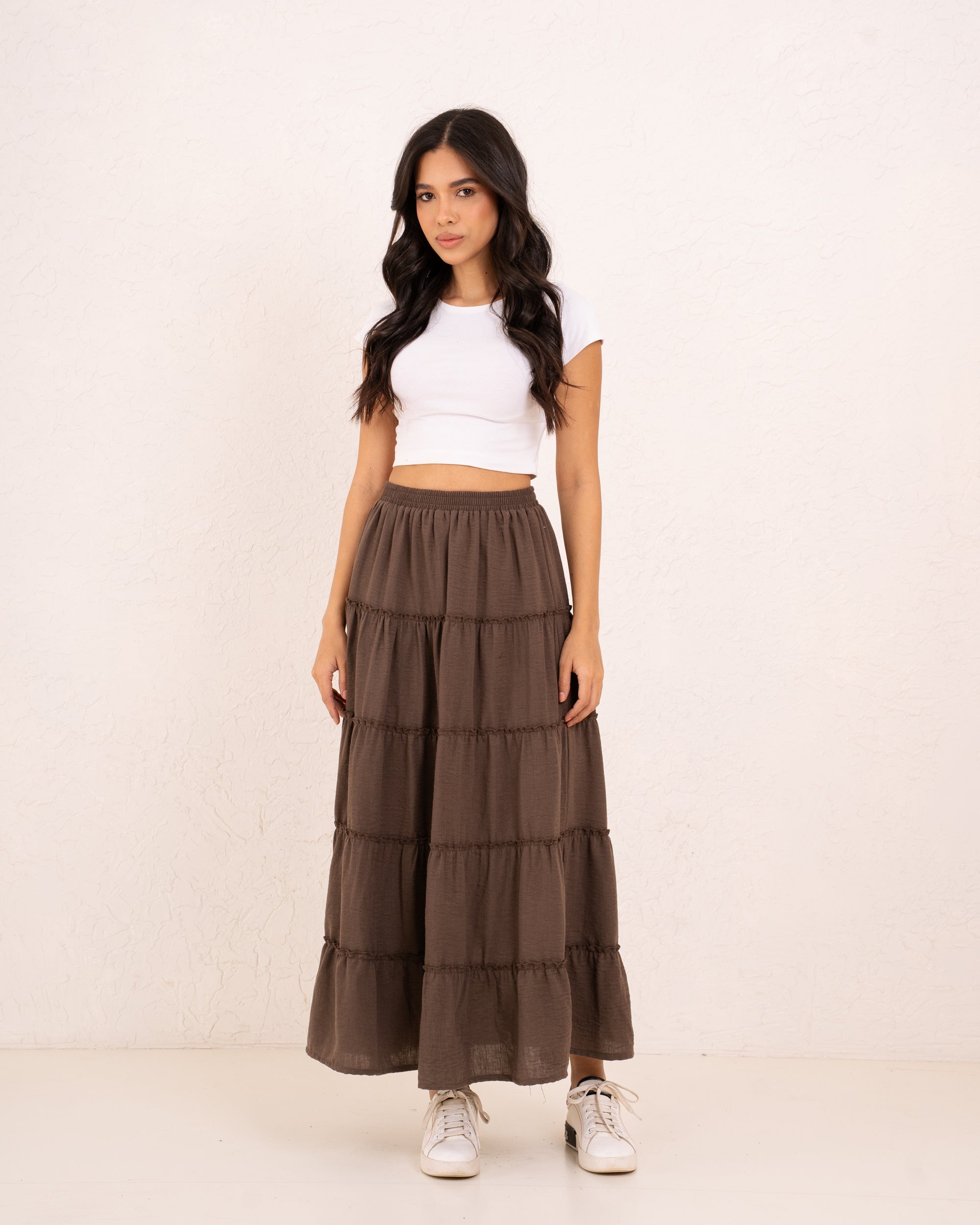 Women maxi layers skirt