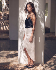 Women wrap polka dot skirt