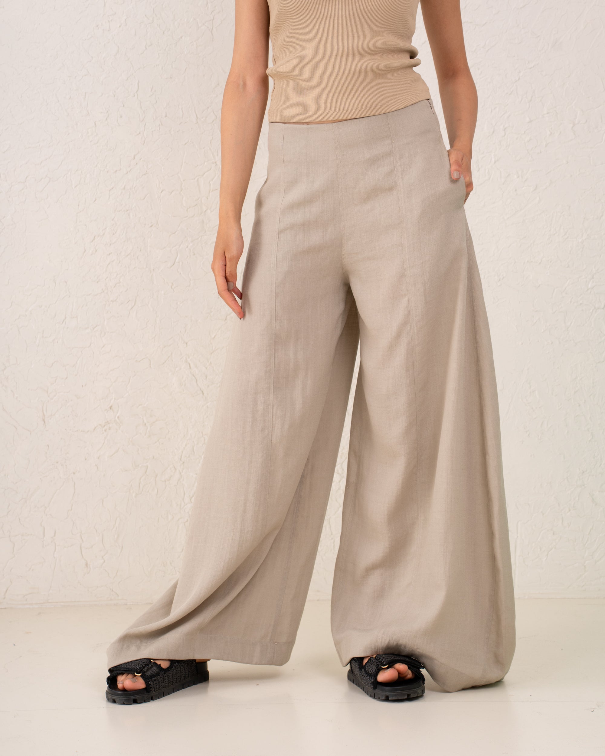 Extra Wide Leg Linen Pants
