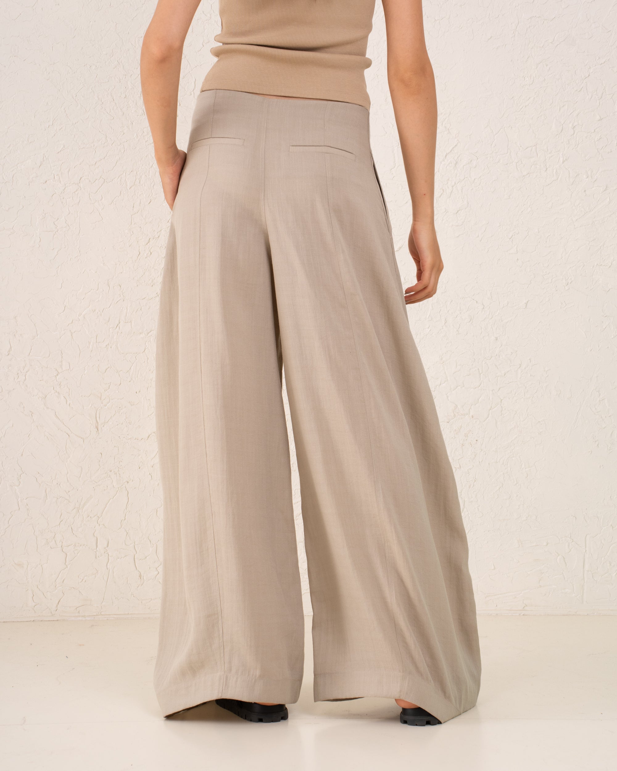 Extra Wide Leg Linen Pants