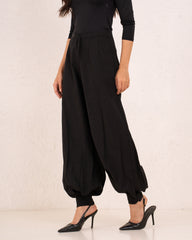 Women pleats cuffed pants