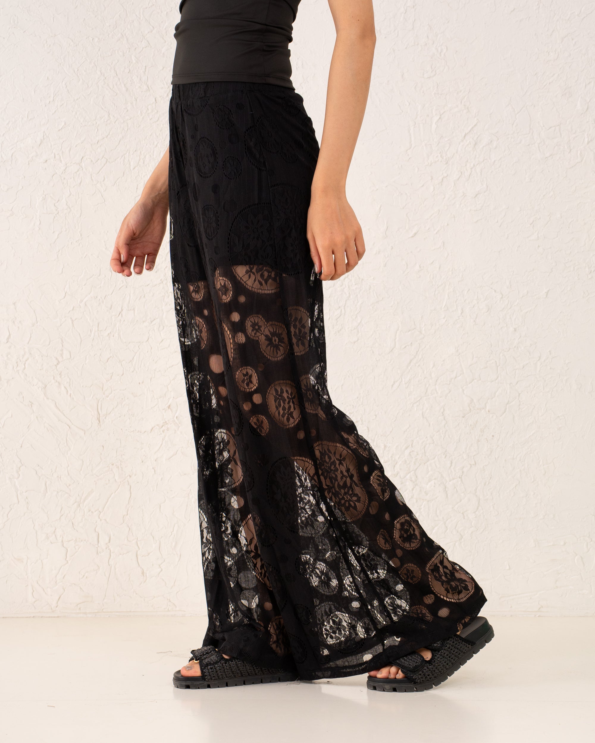 Woman Lace Wide-Leg Beach Pants