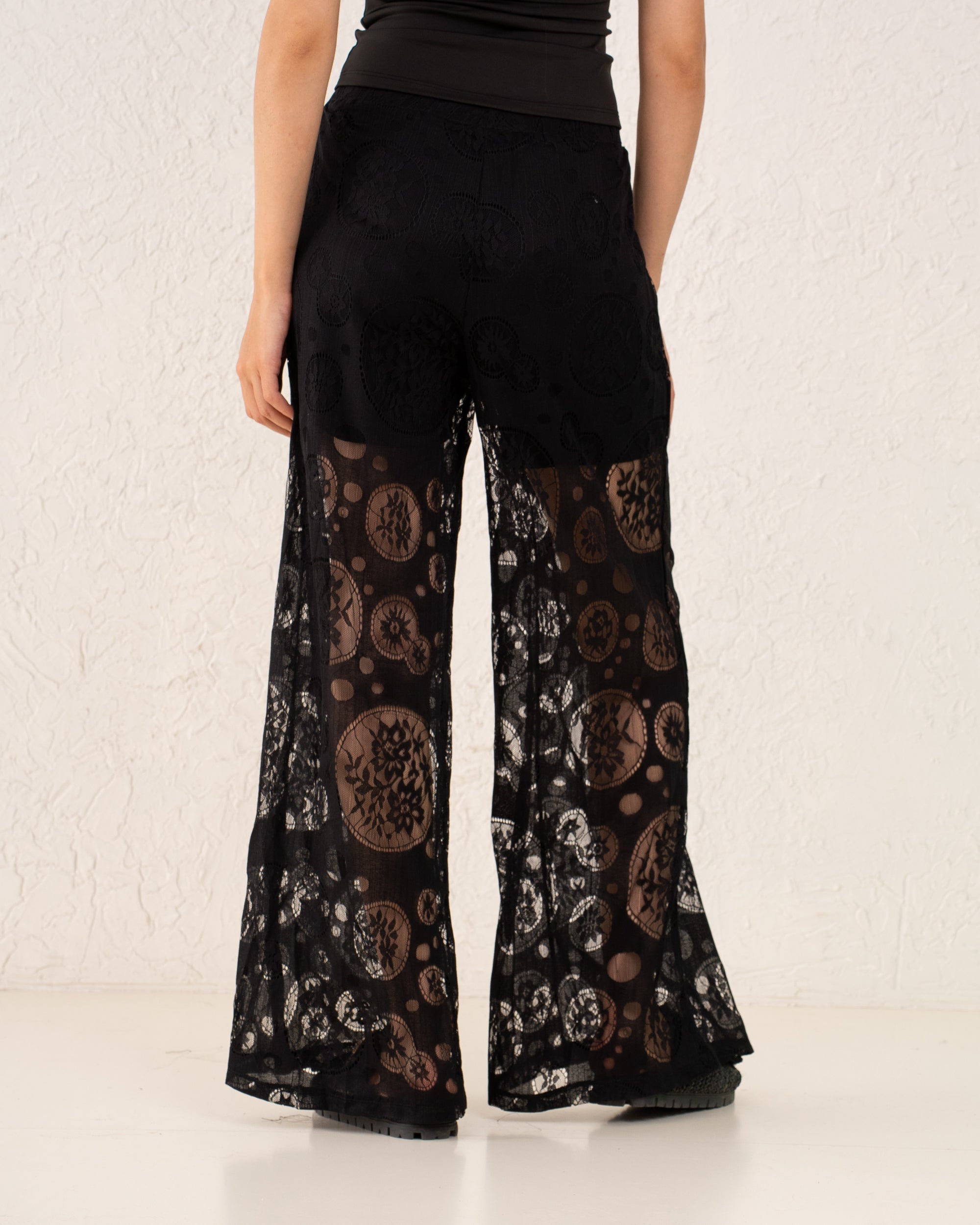 Woman Lace Wide-Leg Beach Pants