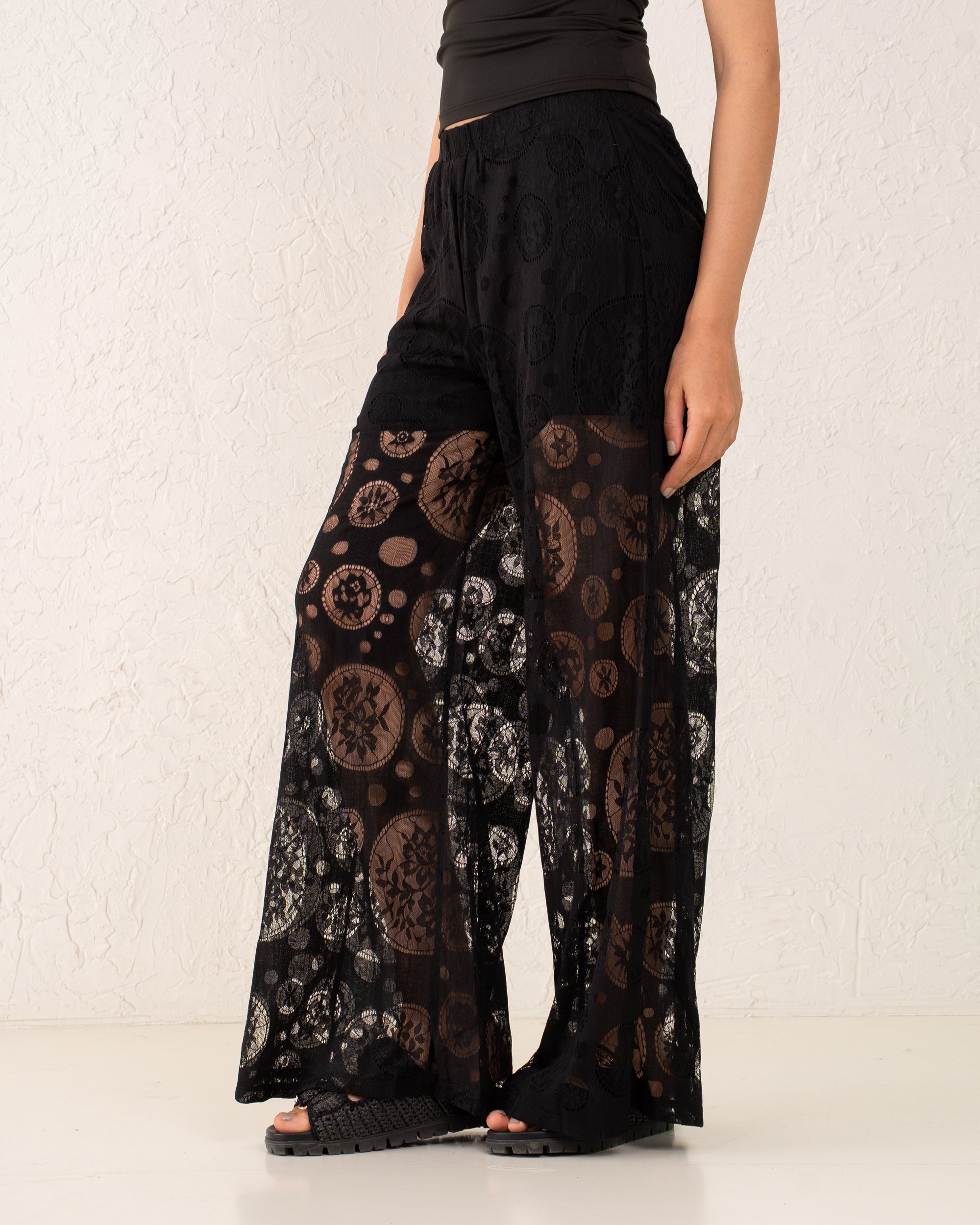 Woman Lace Wide-Leg Beach Pants